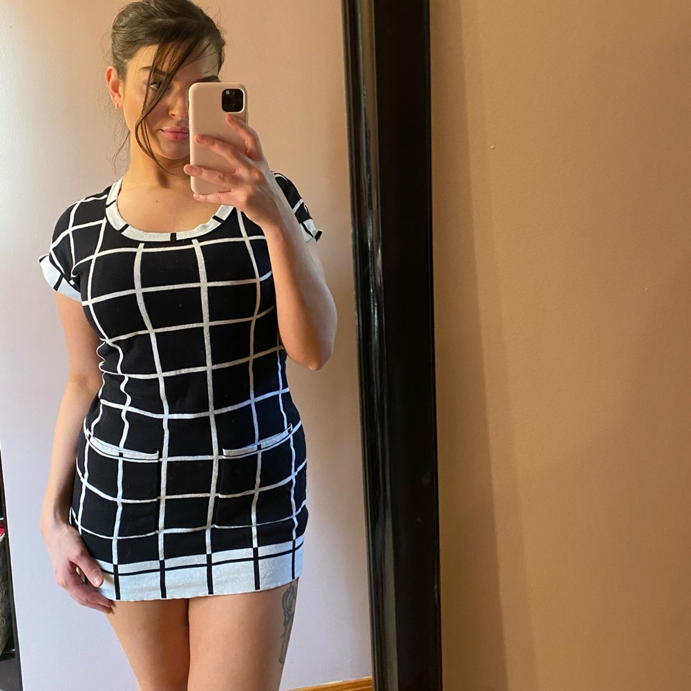 BCBGeneration windowpane mini dress